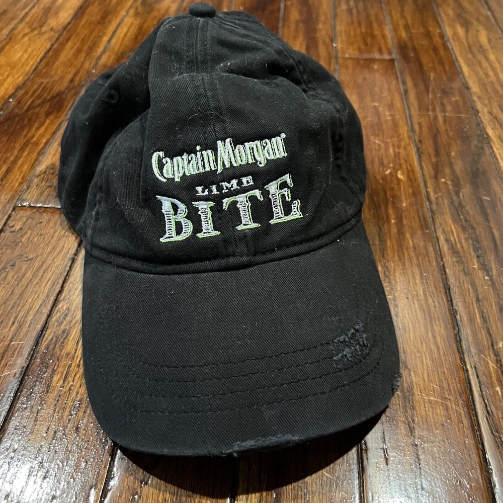 Captain Morgan Lime Bite Black Adjustable Hat Embroidered Logo Adult Cap
